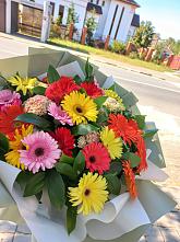Букет цветов из:  Герберы #REPLACE_PRED# Цемдолина